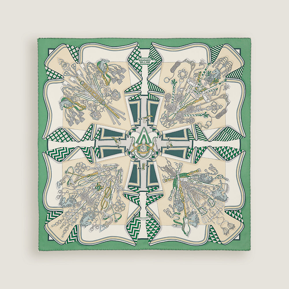 HERMES カレ70 BOUQUETS SELLIER スカーフ エルメス(HERMES)エルメス カレ70 BOUQUETS SELLIER スカーフ 衣料品